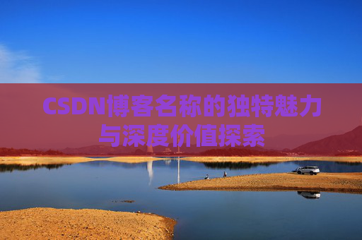 CSDN博客名称的独特魅力与深度价值探索